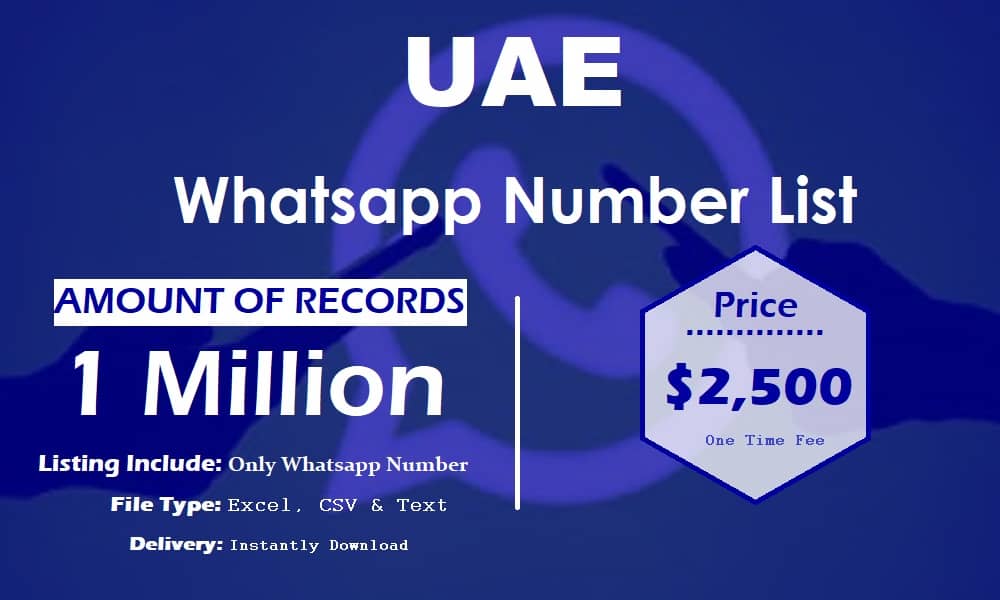 WhatsApp númeralista UAE