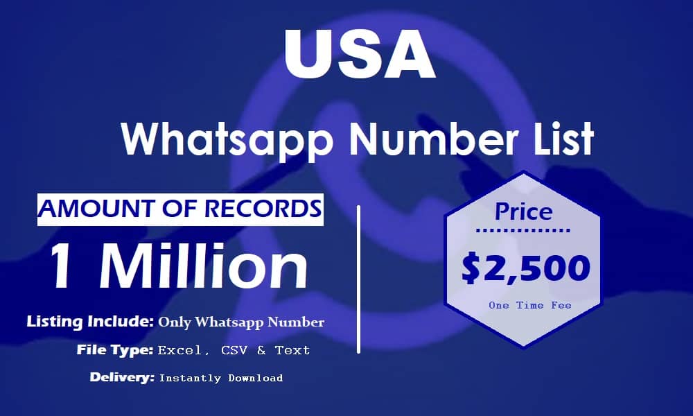 संयुक्त राज्य अमेरिका WhatsApp नम्बर सूची