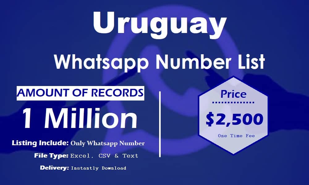 Liste des numéros WhatsApp en Uruguay