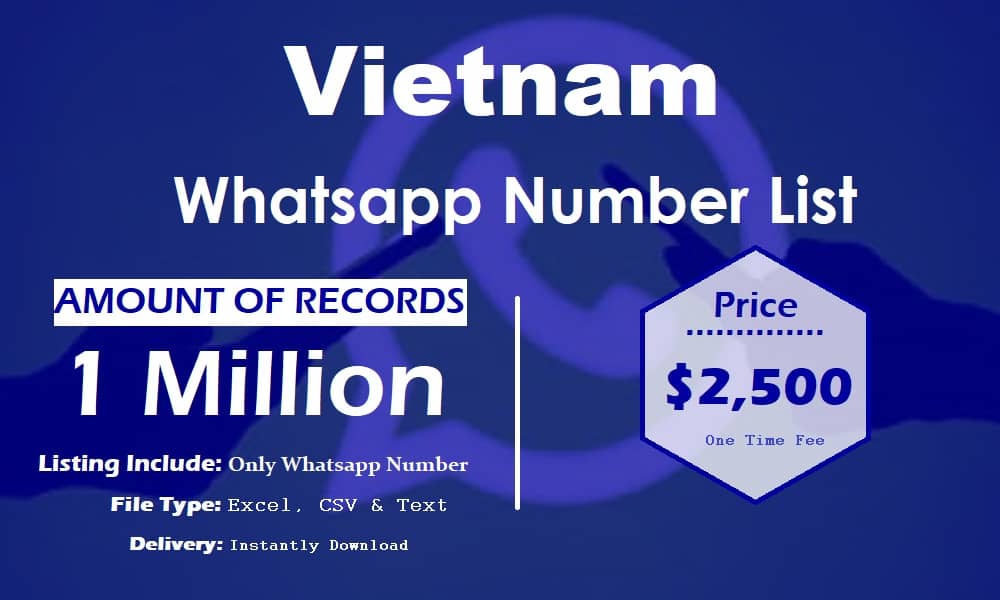 Liste des numéros WhatsApp du Vietnam