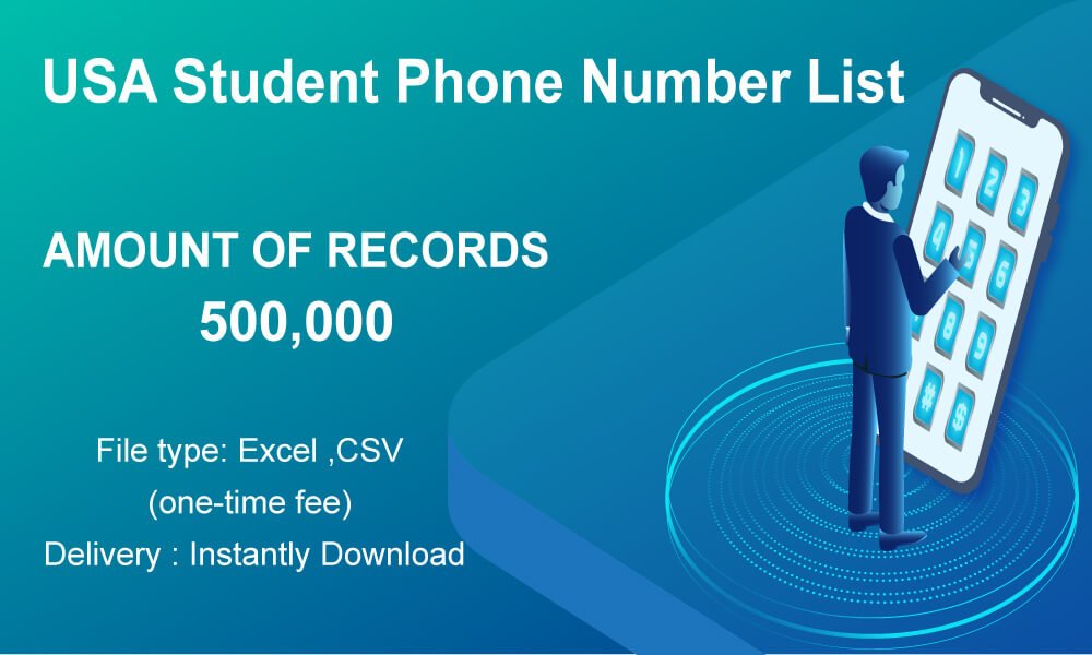 Lista de números de telefone de estudantes nos EUA
