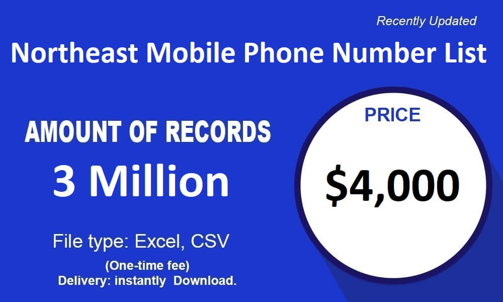 Northeast Mobile Phone Number List