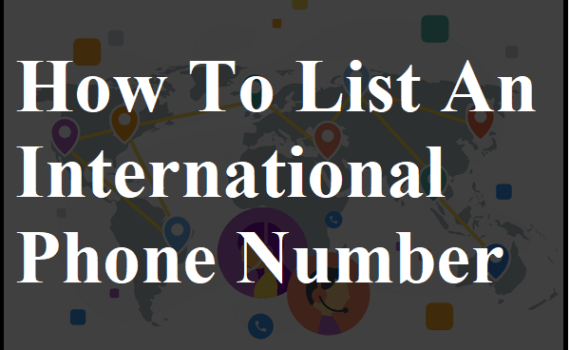국제 전화 번호를 나열하는 방법