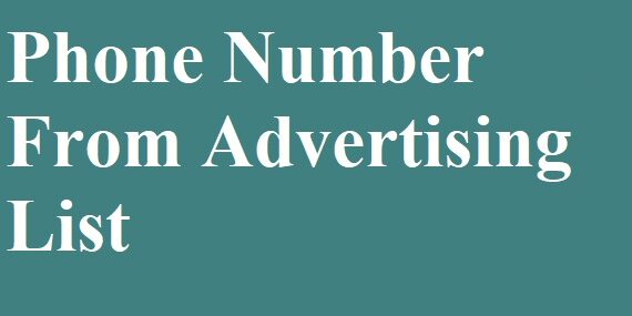 How To Remove Phone Number From Advertising List